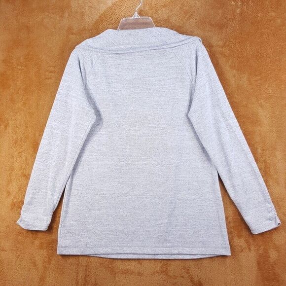 TALBOTS Womens Sweater Medium Gray Pullover Cowl Neck Lounge Cozy Soft Casual - Picture 3 of 7